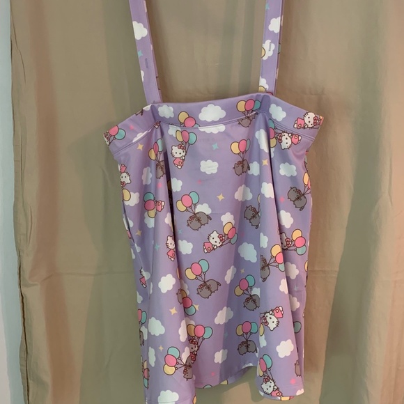 Hello Kitty collab with Pusheen lavender suspender skirt - Picture 7 of 7